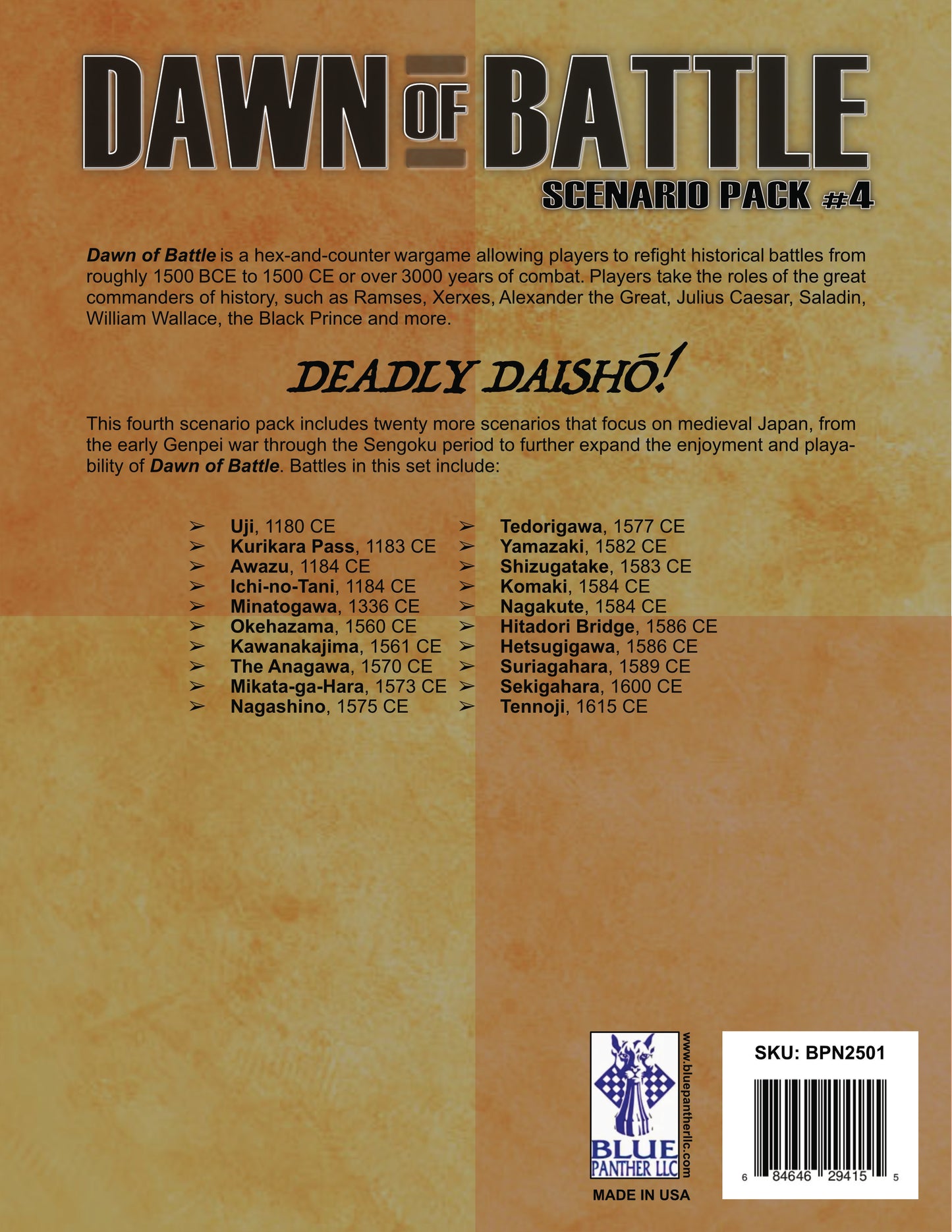 Dawn of Battle: Scenario Pack #4